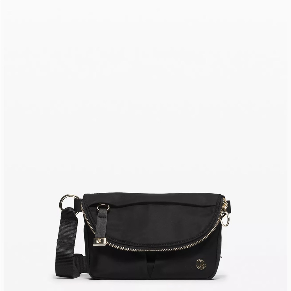 All Night Festival Bag Black with Gold zipper New